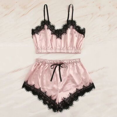 Satin Silk Pijamas For Women Pyjama Sexy Pajamas Sets Nightw