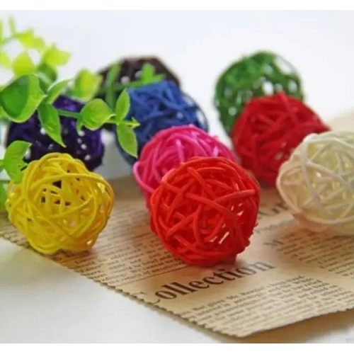 10pcs Primary Color Sepak Takraw Parrot Chewing Toy Ball Pet