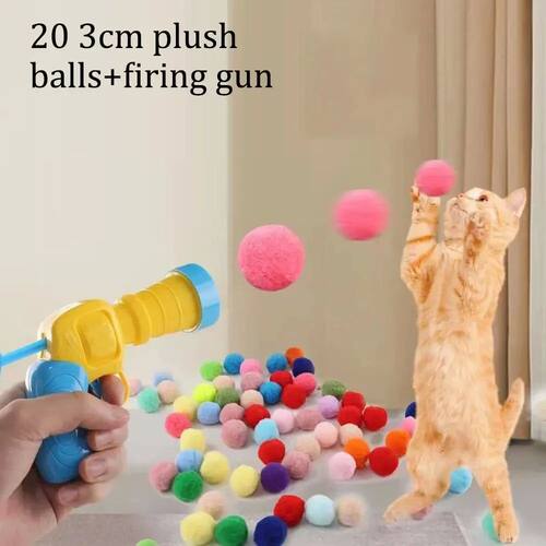 Interactive Cat Toy Gun: Engaging Laser Chase & Feathery Fun
