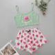 Sleeveless Pajama Top Fruit 2PCS Cute Comfy Print Pajamas