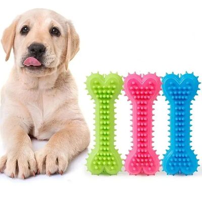 1PC Pet Chew Toy Soft Rubber Bite-resistance Bone Shape Teet