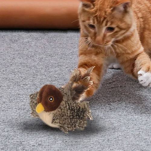 Interactive Cat Toys Flying Bird Cat Toy Flapping Wings Spar