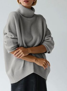 Warm Turtleneck Pullovers Knitted Sweater Women Autumn Winte