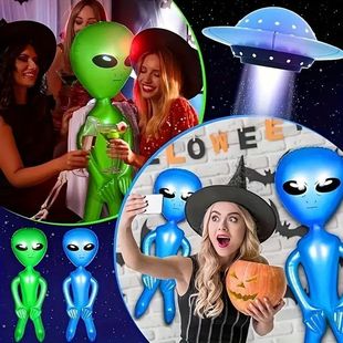 inflatable alien doll Cross bar spot Halloween decor border