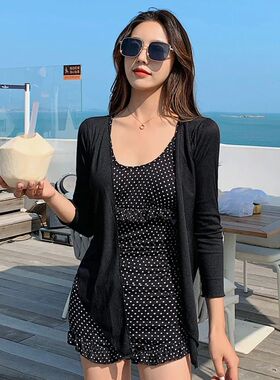 Polka Dot Print Swimwear Women's Body Cover 2022 One Piece B