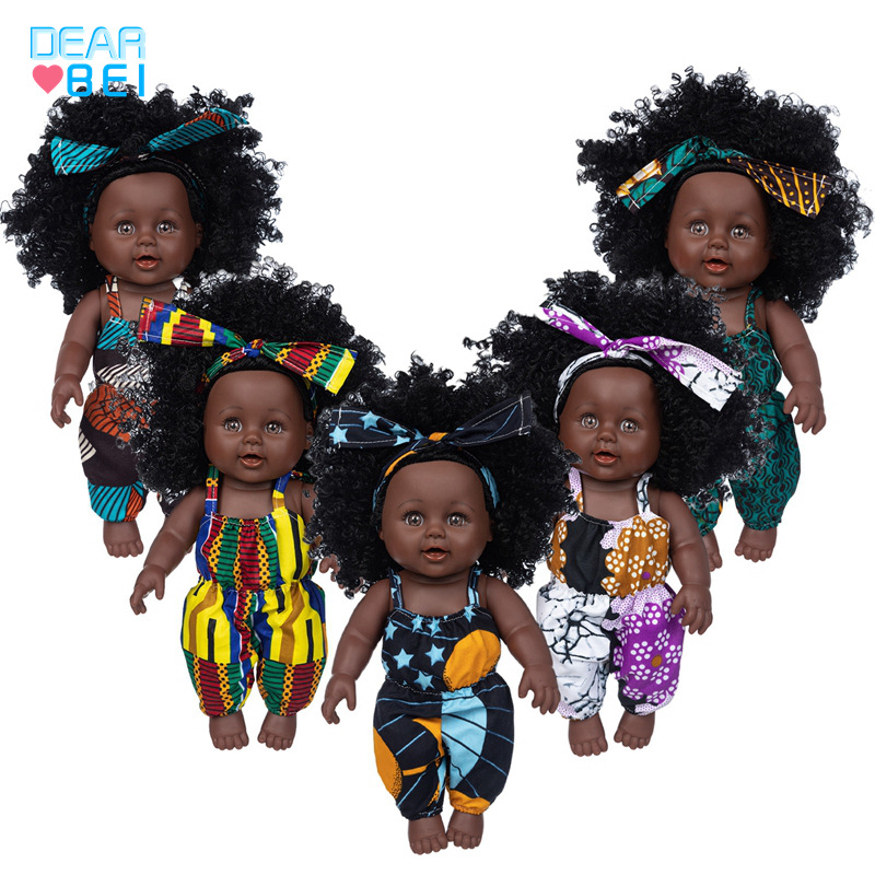 12 inch African black doll children play house rebirth doll 模玩/动漫/周边/娃圈三坑/桌游 BJD/SJD/胶皮/OB娃娃 原图主图