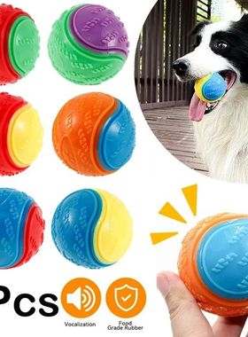 6Pcs Squeaky Balls Toys Dogs Interactive Toys TPR Dog Chew T