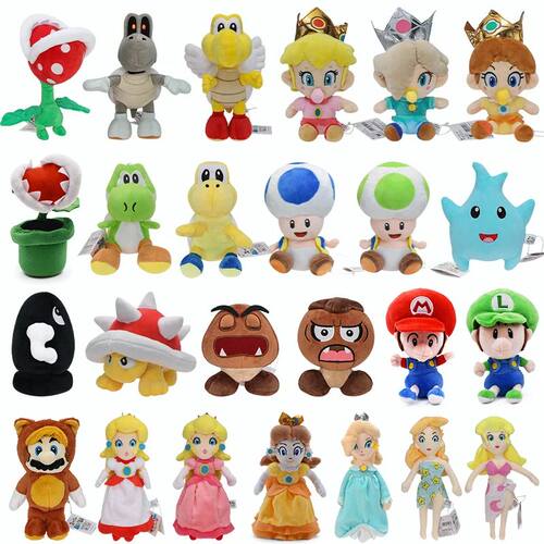 Game Mario Bros Plush Doll Anime Cute Princess Peach Koopa T