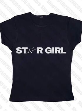 Aesthetic Women Letter Gothic Crop Top Streetwear Grunge Bab