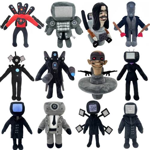 42pcs Skibidi Toilet Plush Soft Toy Cameraman TV Man Skibidi