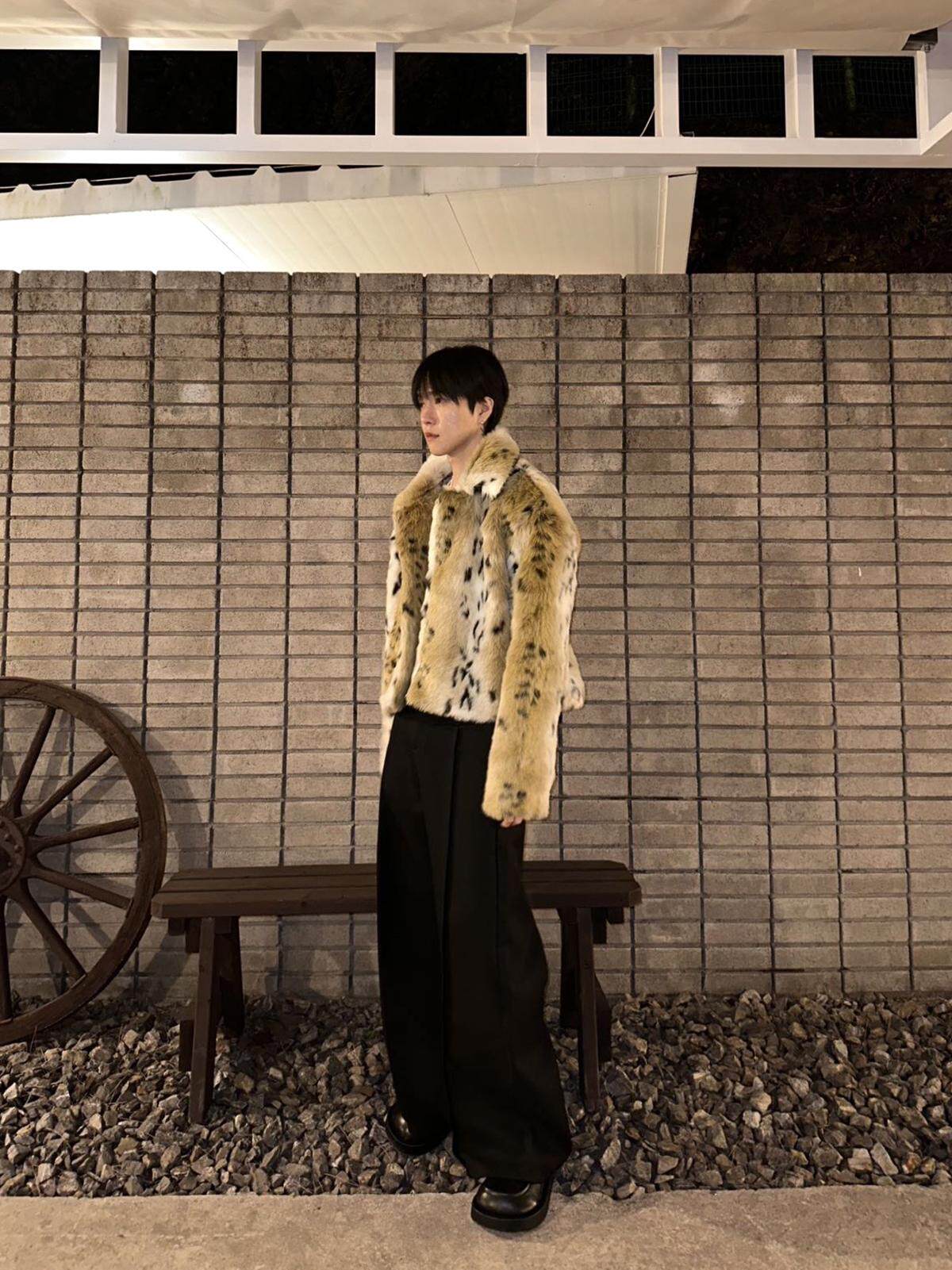 ZISHANG 남자 모조 밍크 모피 호랑이 패턴 코트 정장 칼라 겨울 두꺼운 따뜻한 짧은 친환경 모피 자켓 남성용