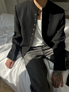 子上男装 2025秋季新款立体剪裁休闲西装高级感纽扣夹克外套男