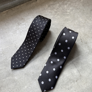提花圆点休闲时尚 子上男装 复古男士 美式 百搭波点领带 权志龙同款
