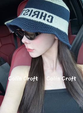 Colin Croft 1-30 超显脸小~春夏镂空网眼渔夫帽 遮阳字母盆帽 女