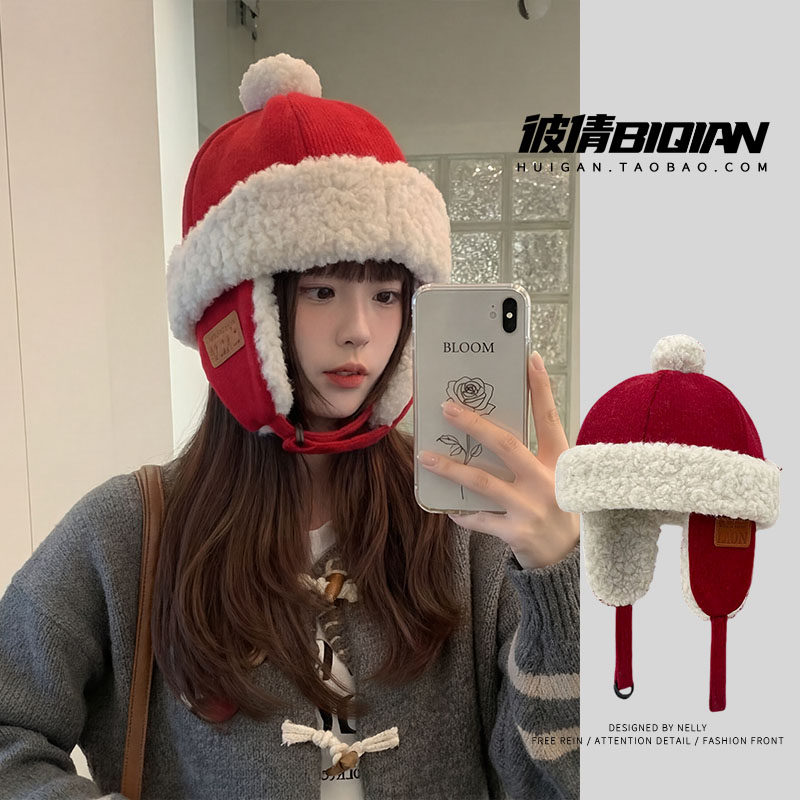 韩系可爱毛球护耳雷锋帽子女冬季东北户外加绒加厚保暖防寒毛绒帽,服饰配件/皮带/帽子/围巾,帽子,淘宝优惠券,粉丝福利购,淘宝优惠卷