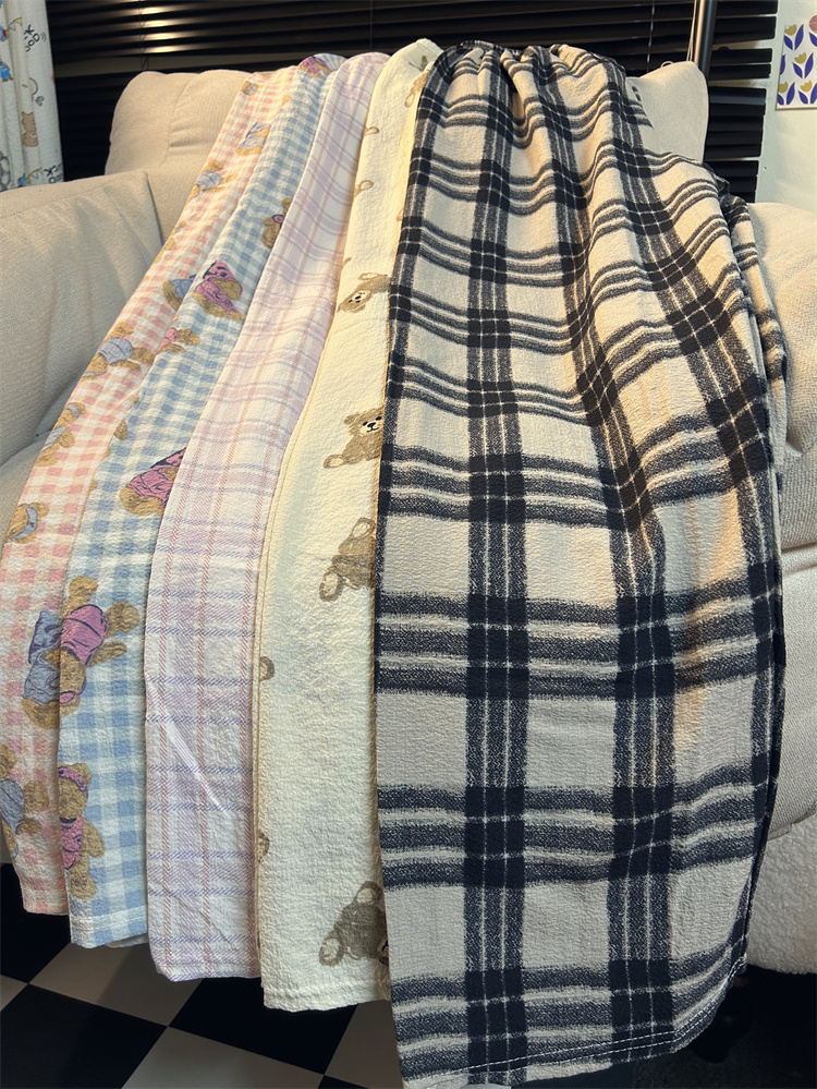 加长版高个子女睡裤加长版慵懒软糯阔腿裤直筒裤子遛弯神裤家居裤