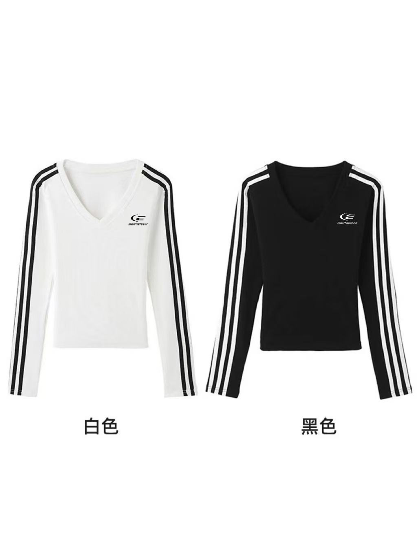 American-Style Trendy Brand V-Neck Long-Sleeve T-Shirt for Women, Autumn 2025 New Slim-Fit Design with a Unique and Stylish Look