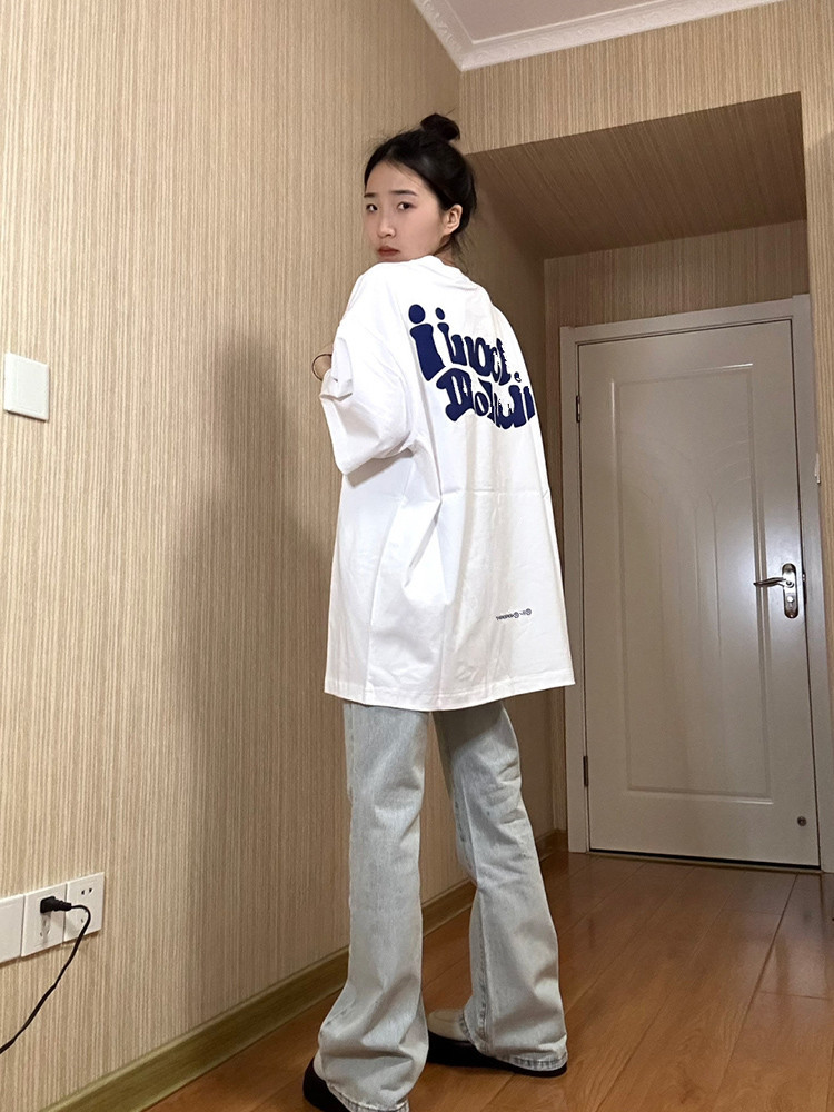 短袖韩版夏季印花纯棉男女