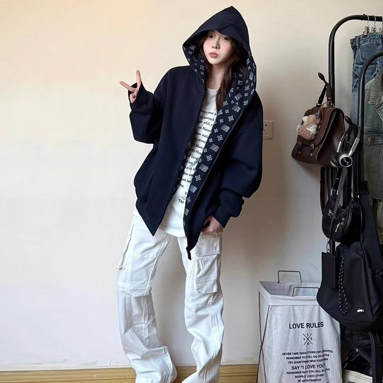 小个子外套女宽松情侣装加厚