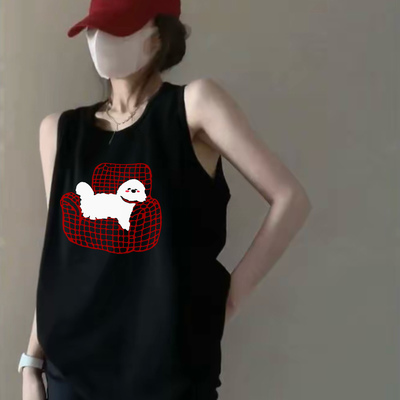 黑色背心女外穿夏季百搭情侣装