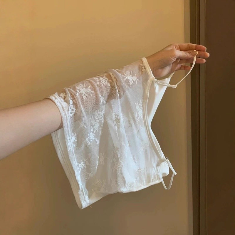 蕾丝吊带带附胸垫背心女夏外穿