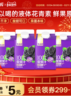宝桑园100%桑葚汁NFC桑椹汁纯桑果汁无添加果汁饮料