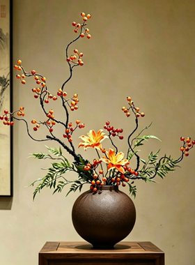 新中式陶瓷花瓶禅意插花客厅