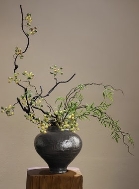 禅意侘寂陶瓷花瓶新中式宋代美学