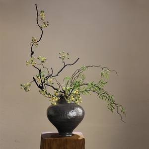禅意侘寂陶瓷花瓶新中式宋代美学