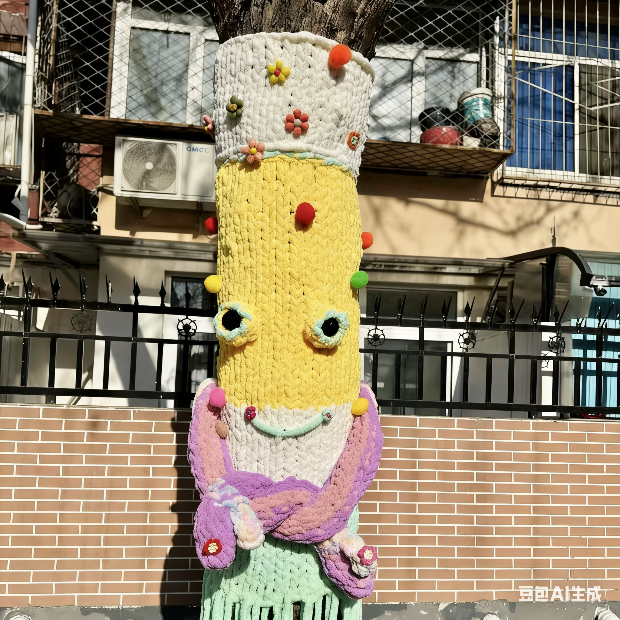 新款网红打卡手工编织大树毛衣疯狂动物城室外商场造景大装饰美陈