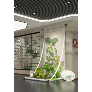打卡镂空汉服国风挂画造景卷轴画轴定制新中式户外防水道具装饰画