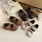 新款 2026春季 韩版 女童蝴蝶结公主鞋 配裙子 儿童法式 软底单鞋 小皮鞋