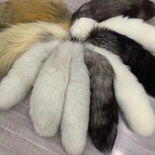 真毛古装配饰狐狸尾巴挂饰箭囊包挂件车钥匙挂饰舞蹈道具皮草挂件