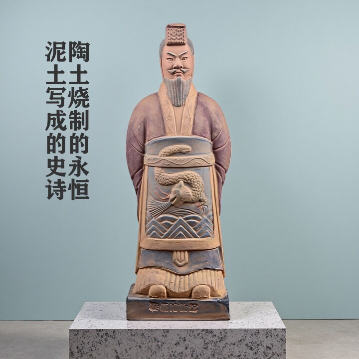 兵马俑摆件秦始皇西安工艺品纪念品小陶俑文创模型复制品泥人彩色