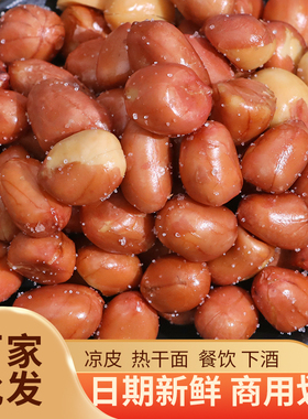 香酥油炸花生米下酒菜熟红皮花生盐味原味新货小零食5斤商用袋装