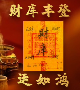 【开库】原创五路财源招财进宝财库手机贴纸手绘手机壳创意卡片