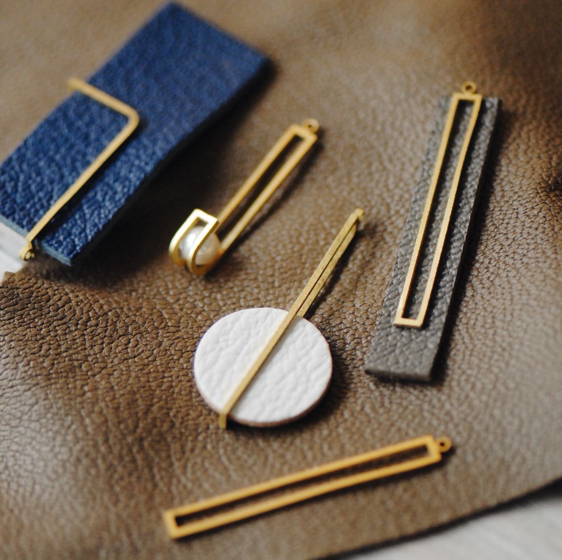 diy金银长方形多用途几何黄铜线