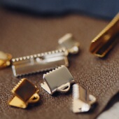 DSz diy饰品材料配件马口夹马仔扣马夹扣线扣缎带夹金属配件