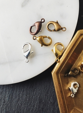 【DSz】厚金厚银电镀黄铜龙虾扣保色优质项链扣手链扣diy饰品配件