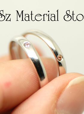 诞生石纯银戒指微镶礼物