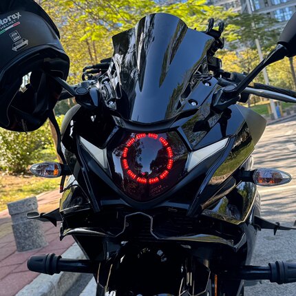 活动款钢铁侠款铃木GSX250r改装天使眼双光透镜大灯总成无损65瓦