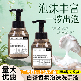 白茶泡沫洗手液补充液温和清洁手部洗手液家用酒店同款商用整箱批