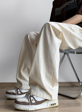 4Tra余庆伟的黑店油腻客GTLA韩版时尚博主穿搭冰丝休闲裤