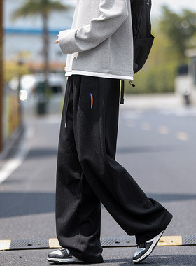 GTLA线上商店GATL韩版博主穿搭复古星星满印彩虹刺绣大码弯刀裤