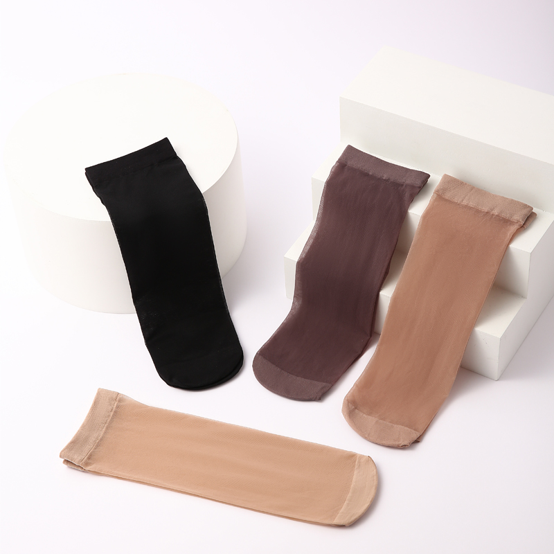 5包20双耐尔春夏超薄超弹天鹅绒二骨袜对对袜女丝袜4双装防臭0475