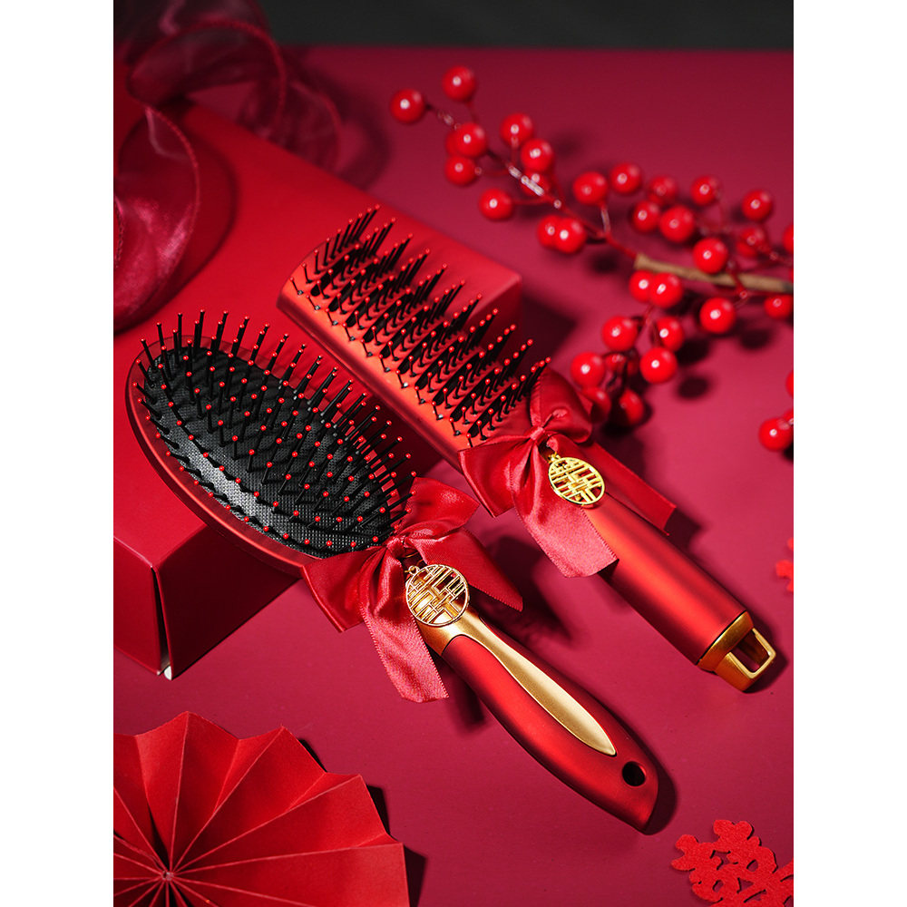 梳子结婚一对红色气垫梳嫁妆用木梳陪嫁物品女方全套婚庆用品大全,节庆用品/礼品,创意礼盒/礼品套组,淘宝优惠券,粉丝福利购,淘宝优惠卷