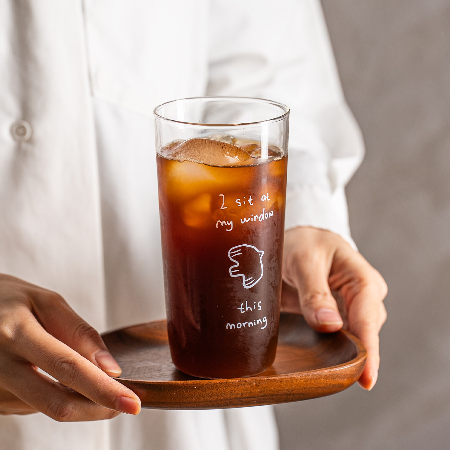 巢牧大容量冰美式玻璃简约咖啡杯图片
