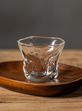 小号手冲咖啡品鉴杯透明高硼硅玻璃锤纹精品浓缩咖啡分享杯小茶杯