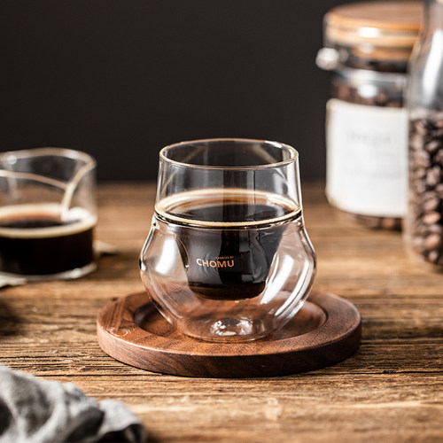 分享杯玻璃手冲咖啡杯双层品香杯