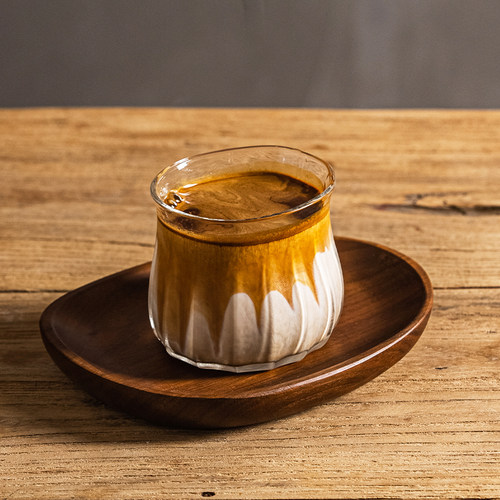 dirty咖啡杯简约创意耐热高硼硅玻璃杯高颜值澳白拿铁杯果汁水杯